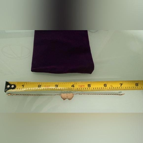 14k Gold Heart Charm Bracelet - Picture 9 of 9